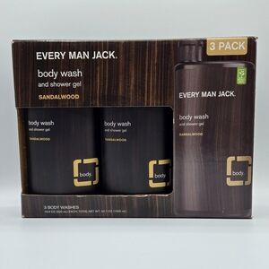 Every Man Jack Sandalwood Body Wash 3 Pack